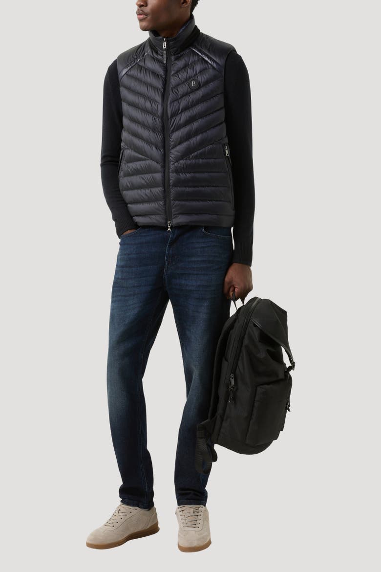 Lasse Lightweight Down Vest, Alternate, color, Navy blue