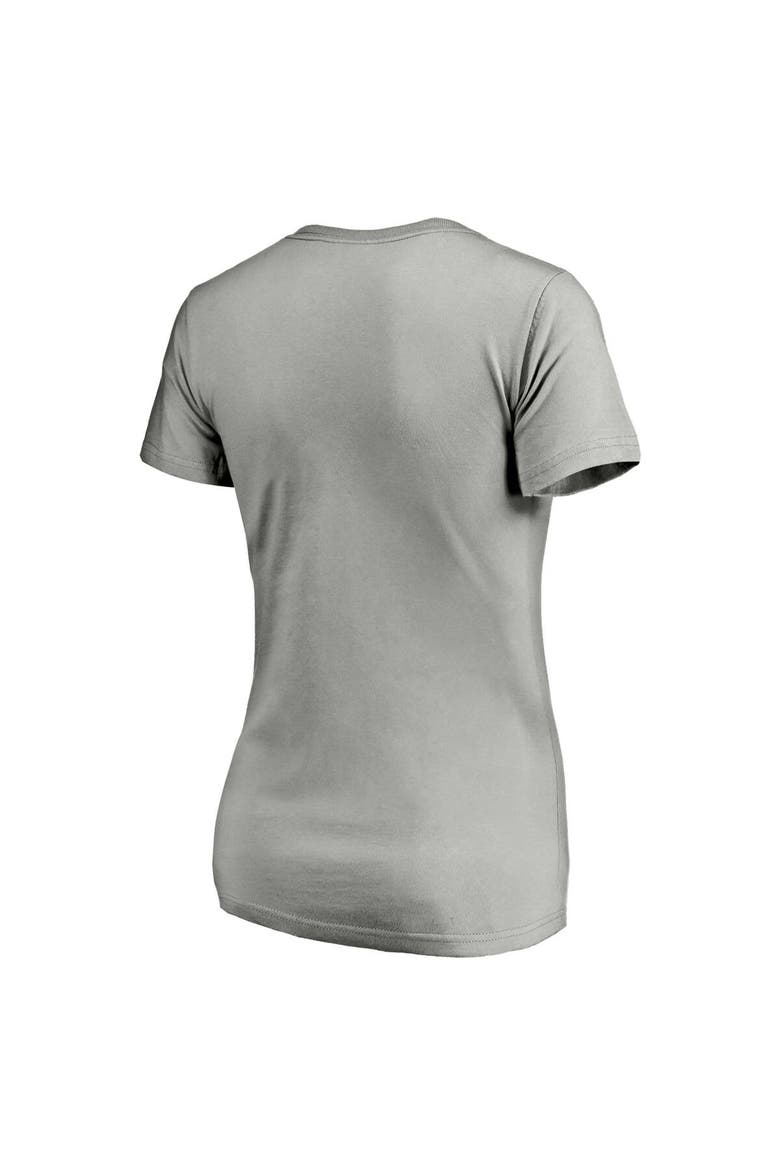 Women's Fanatics Branded Heathered Gray Colorado Rockies Core Official Logo V-Neck T-Shirt, Alternate, color, Heather Gray