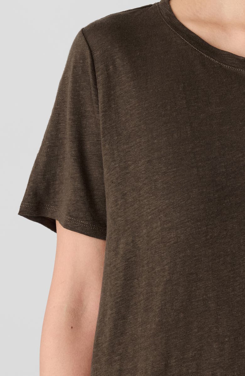 Eileen Fisher Organic Linen Crewneck T-Shirt, Alternate, color, Brnch
