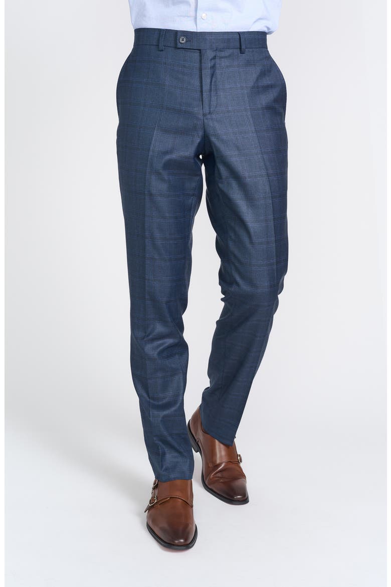 Hoxton Plaid Suit, Alternate, color, NAVY