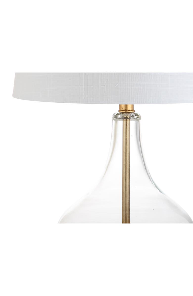 JONATHAN Y West Glass LED Table Lamp, Alternate, color, Clear/Gold