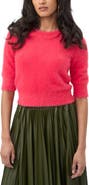 Trina Turk Maliah Fuzzy Elbow Sleeve Sweater