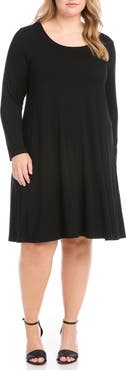 Karen Kane Maggie Long Sleeve Jersey Trapeze Dress