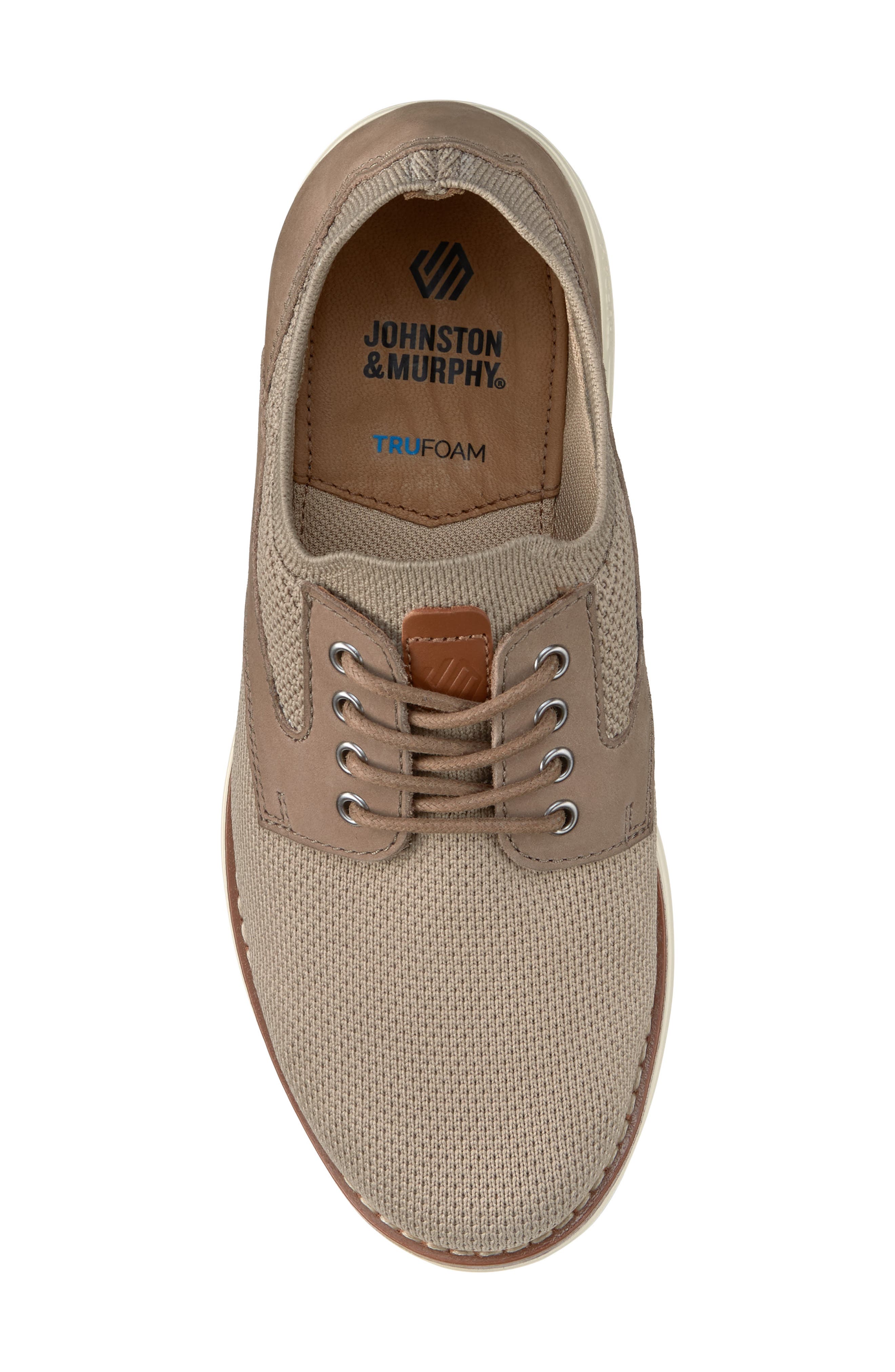 Johnston & Murphy Kids' Upton Knit Derby, Alternate, color, Taupe Knit