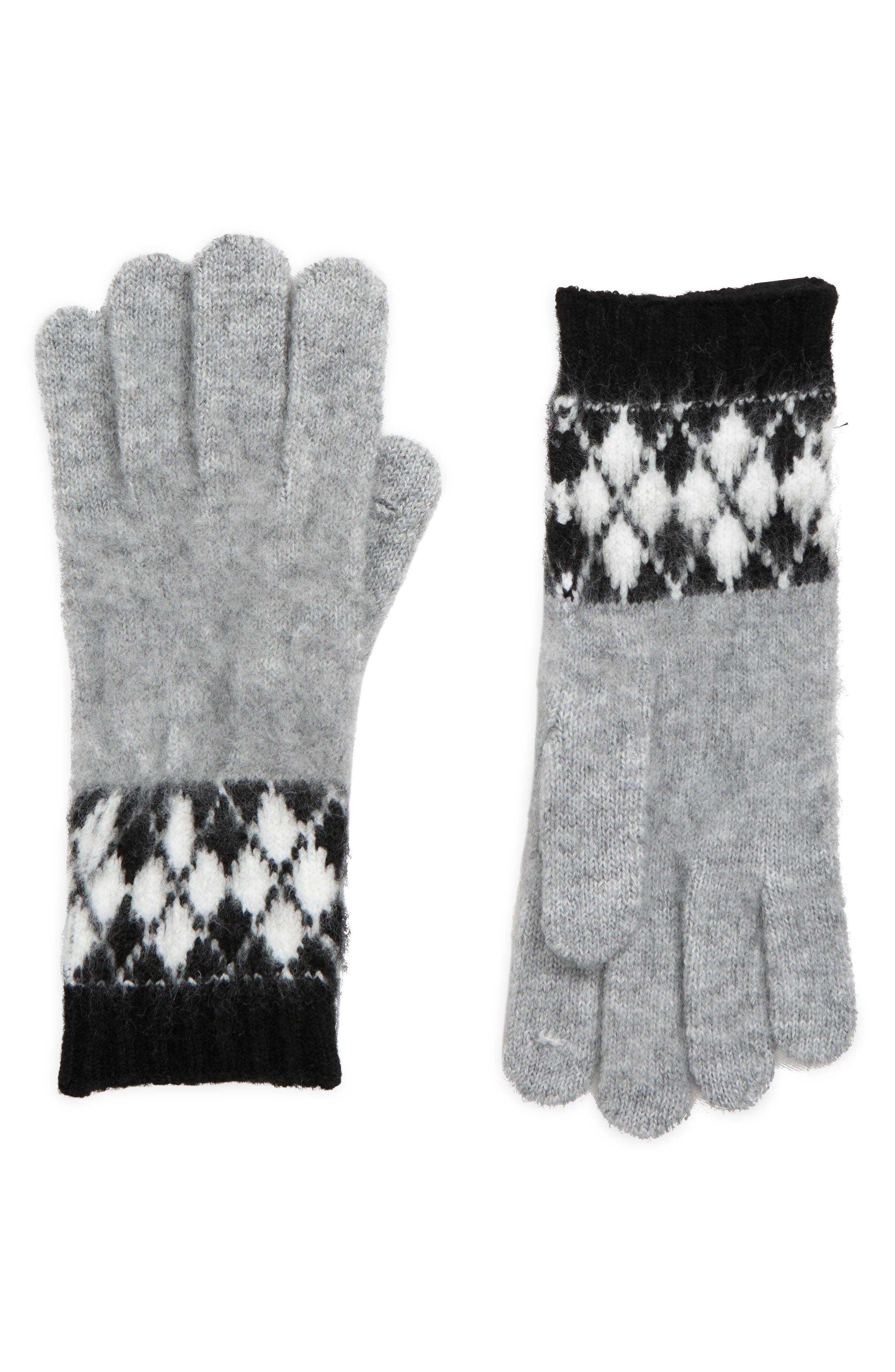 Argyle Knit Gloves