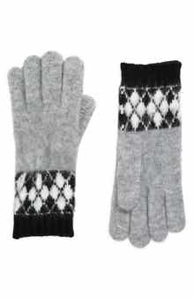 Argyle Knit Gloves