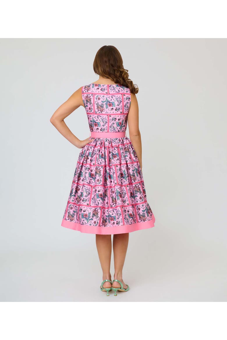 Sleeveless Button Swing Dress, Alternate, color, Pink Floral Print
