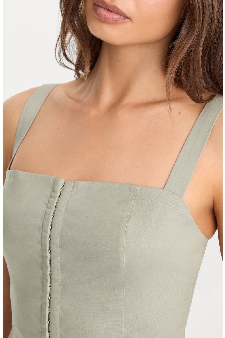 Square Neck Corset Top, Alternate, color, MOSSWELL