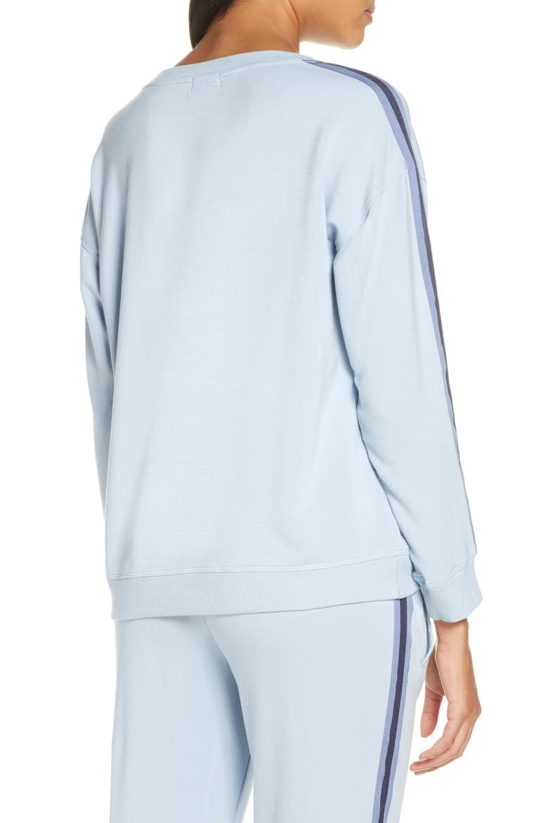 Stripe Sleeve Sweatshirt, Alternate, color, CELESTIAL BLUE