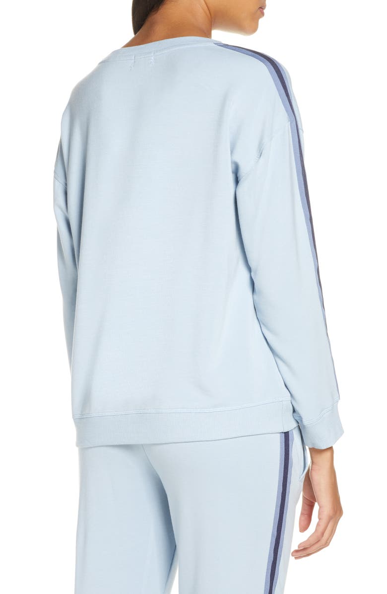 Splendid Stripe Sleeve Sweatshirt, Alternate, color, 