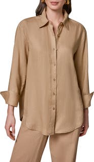 Donna Karan New York Linen Button-Up Shirt