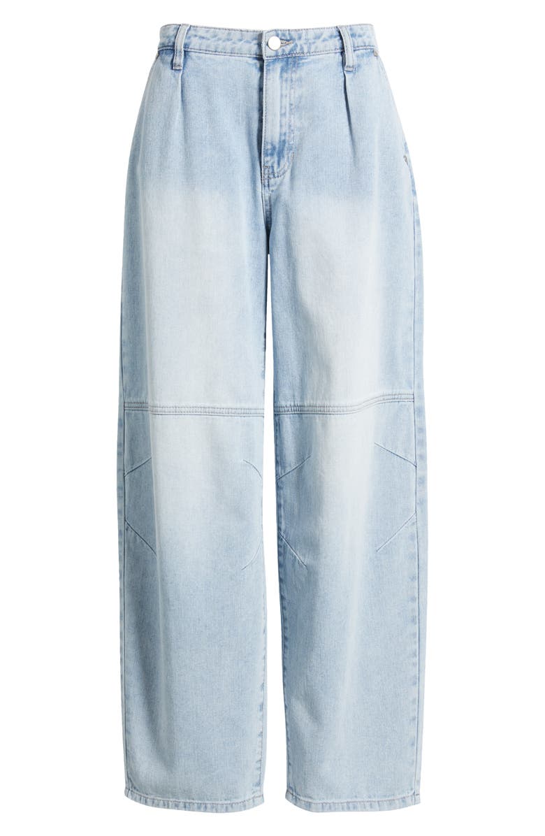 PTCL Pleated Barrel Leg Jeans, Alternate, color, Indigo