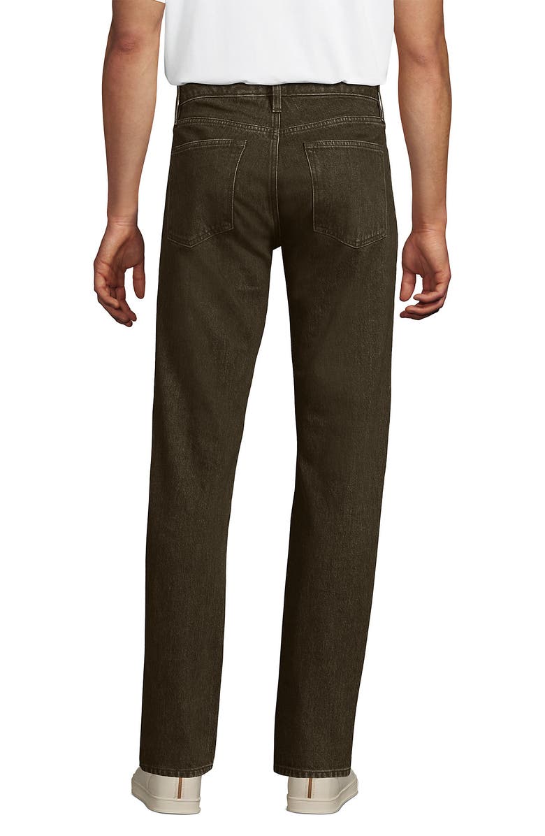 Lands' End Stretch Comfort Waist Classic Fit Jean, Alternate, color, Washed Mocha Brown