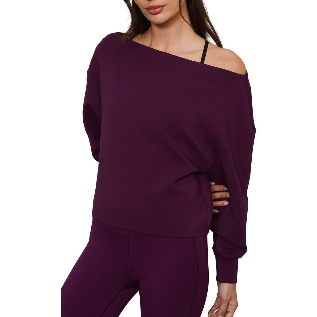 Rhone Dreamglow Bateau Sweatshirt In Dark Berry