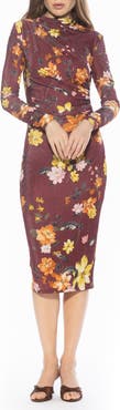 Alexia Admor Kim Bodycon Long Sleeve Midi Dress