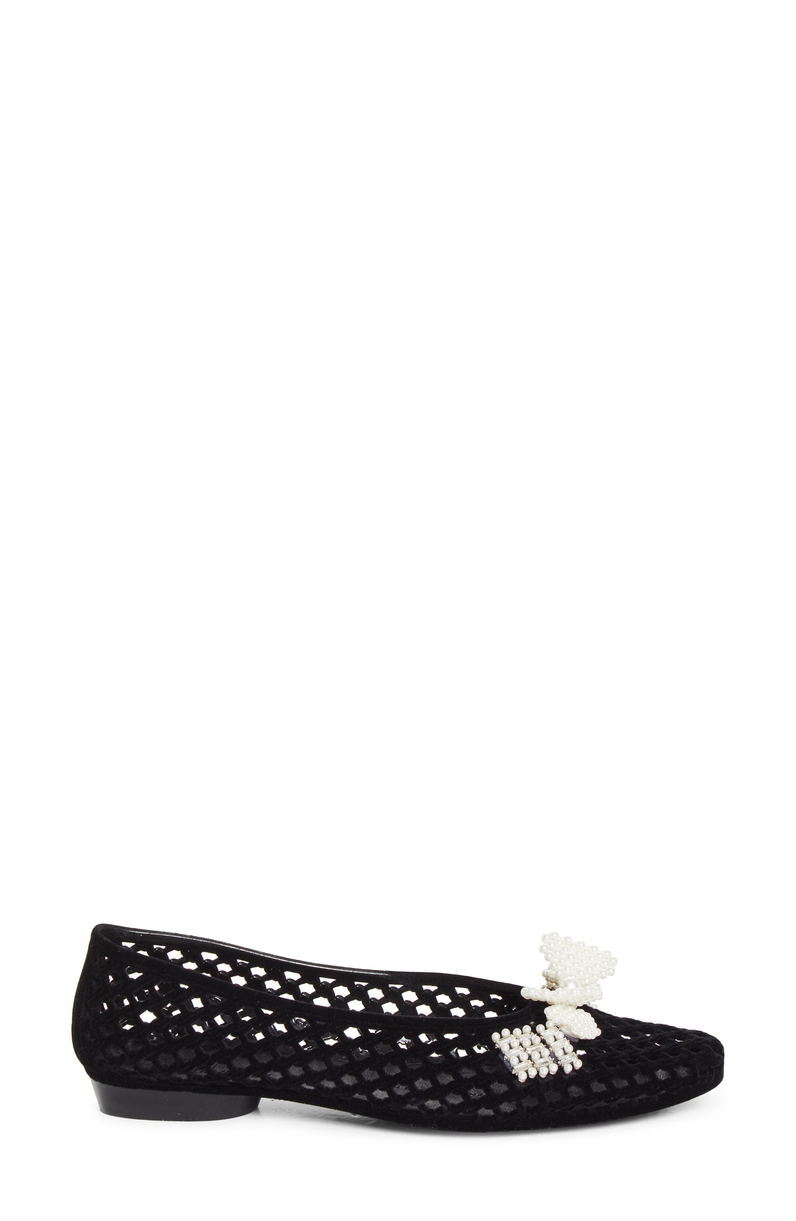 Plush Jelly Ballet Flat, Alternate, color, BLACK