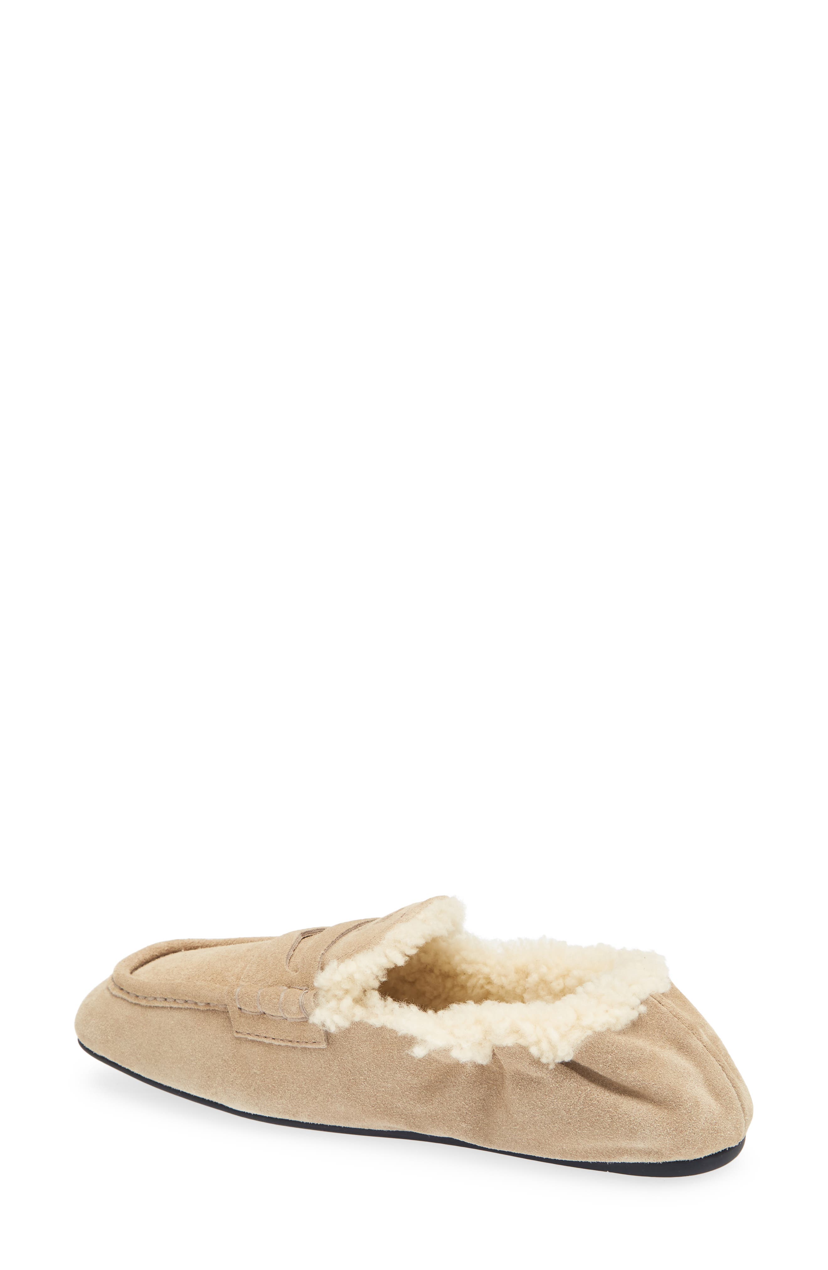 Ruches Genuine Shearling Lined Loafer, Alternate, color, DESERTO