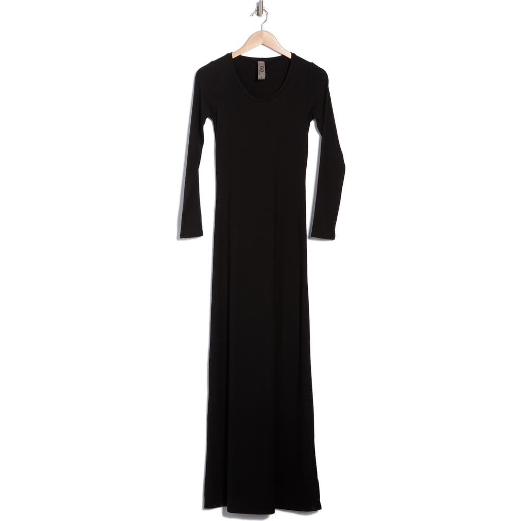Go Couture Long Sleeve Maxi Dress In Black