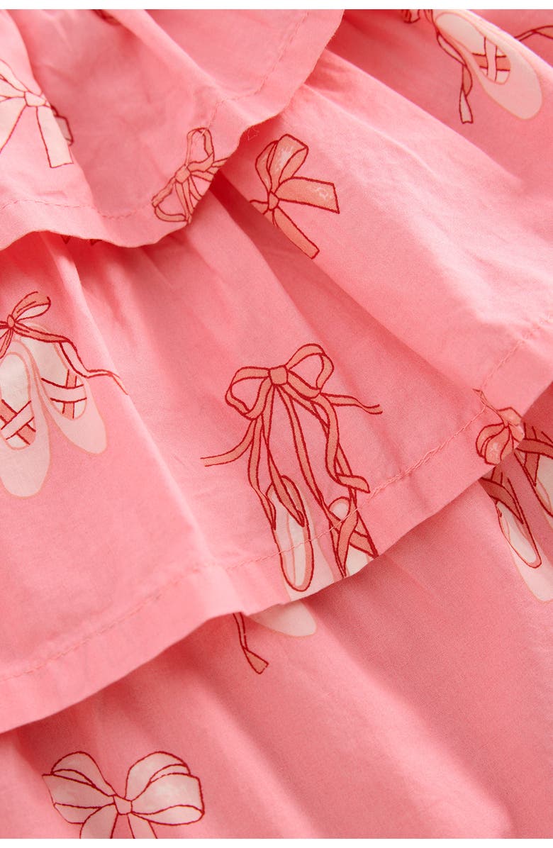 Mini Boden Kids' Tiered Ruffle Cotton Skirt, Alternate, color, Pale Pink Ballet Shoes