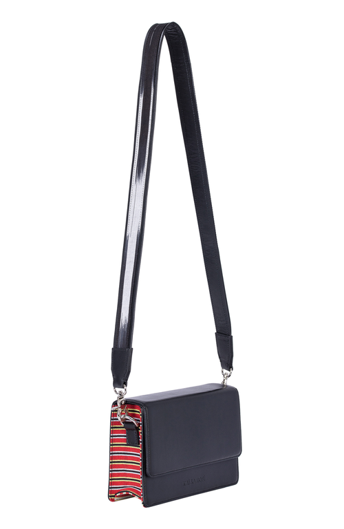 Kai & Vrosi K'ai & Vrosi Leather Structured Crossbody Bag In Black