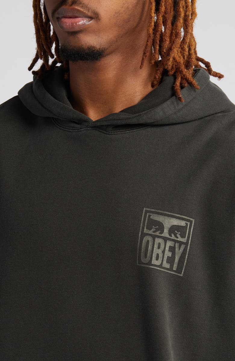 Obey Oversize Eyes Logo Hoodie, Alternate, color, 