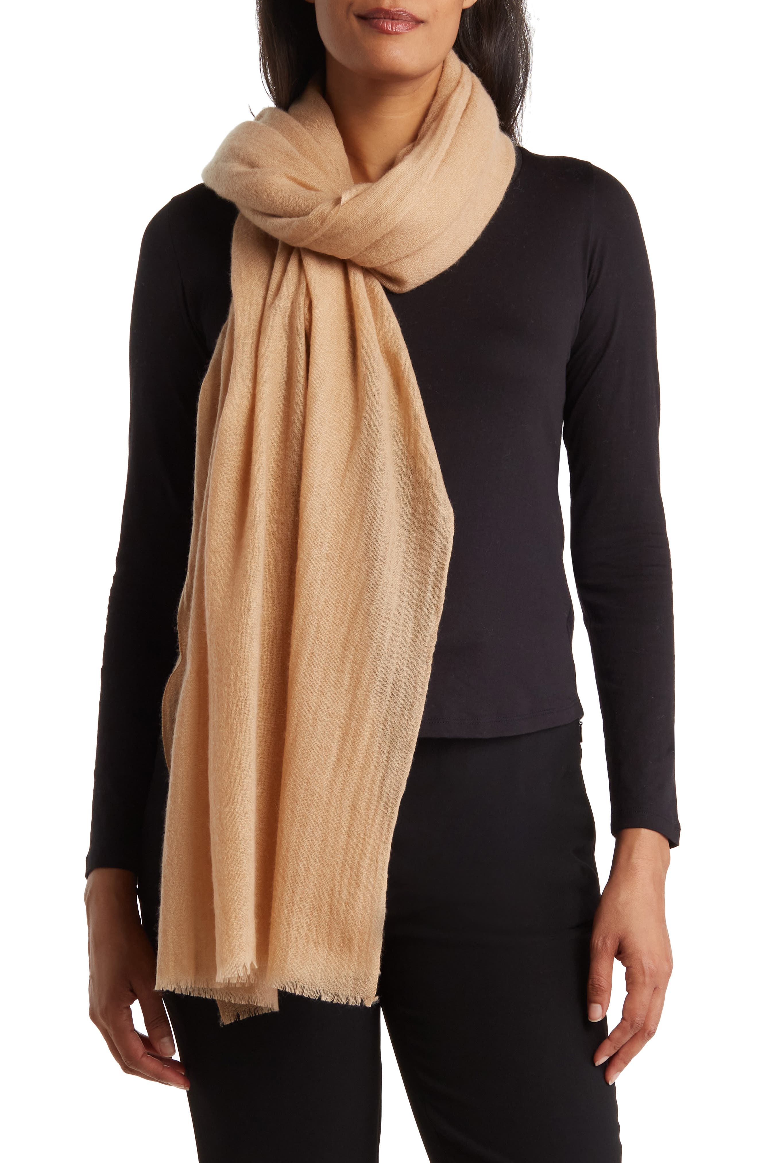 Amicale Cashmere Solid Wrap