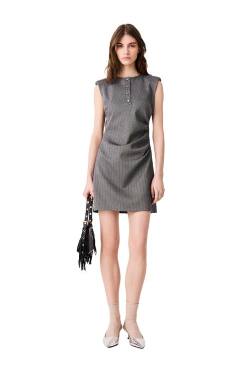 Short rhinestone tailored dress