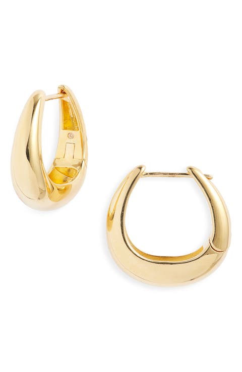 Demi Fine Crescent Huggie Hoop Earrings