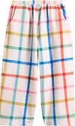 NEXT Kids' Rainbow Check Barrel Leg Cotton Pants