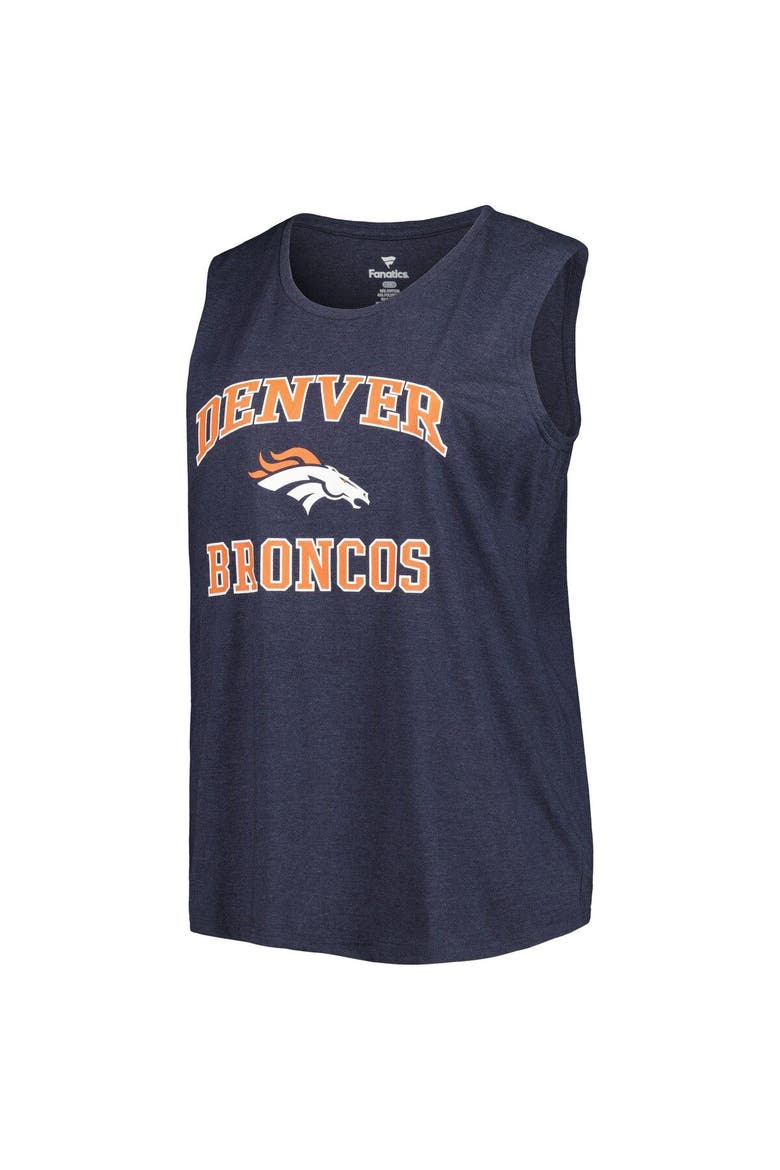 Women's Fanatics Branded Navy Denver Broncos Plus Size Tank Top, Alternate, color, Navy