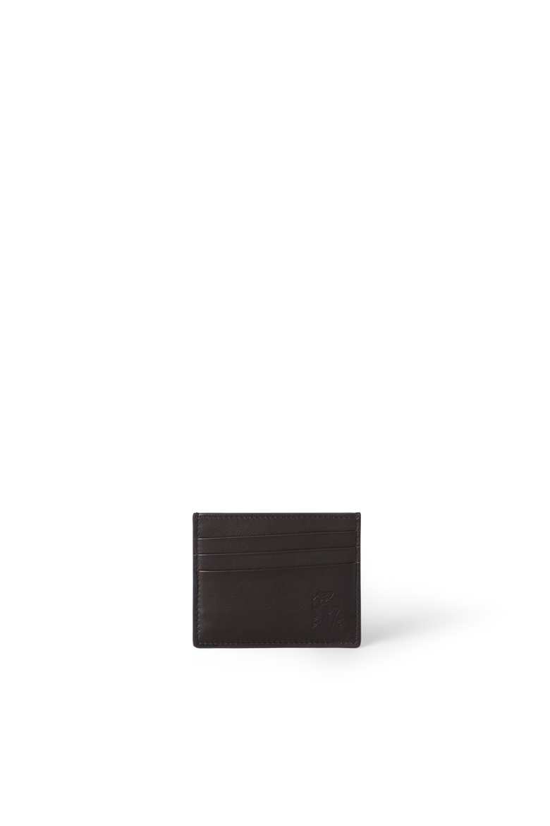 Calfskin card case, Main, color, Brown