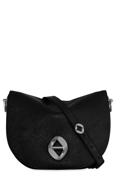 Large G Leather Saddle Bag