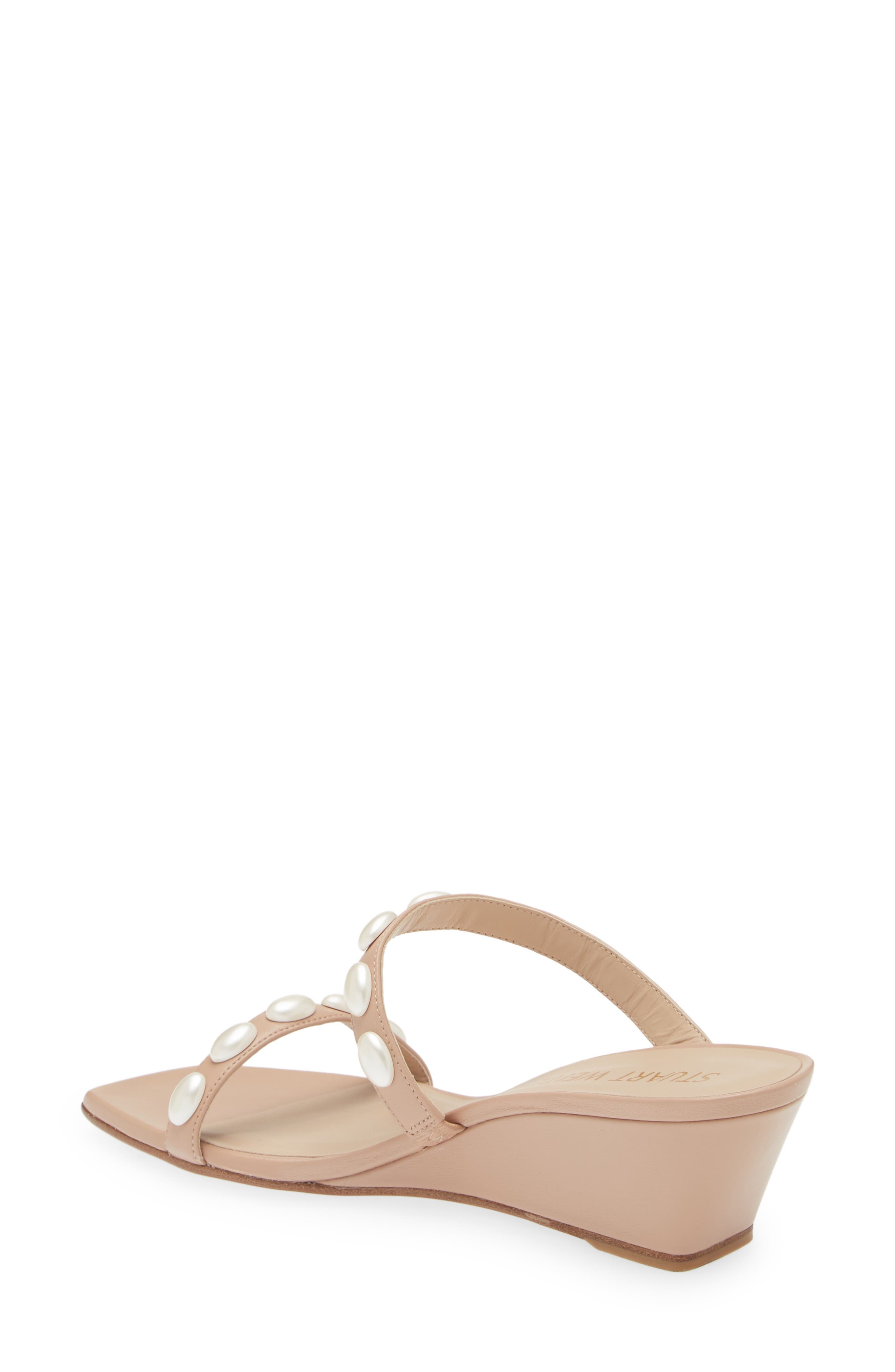 Pearlita 50 Wedge Slide Sandal, Alternate, color, ADOBE