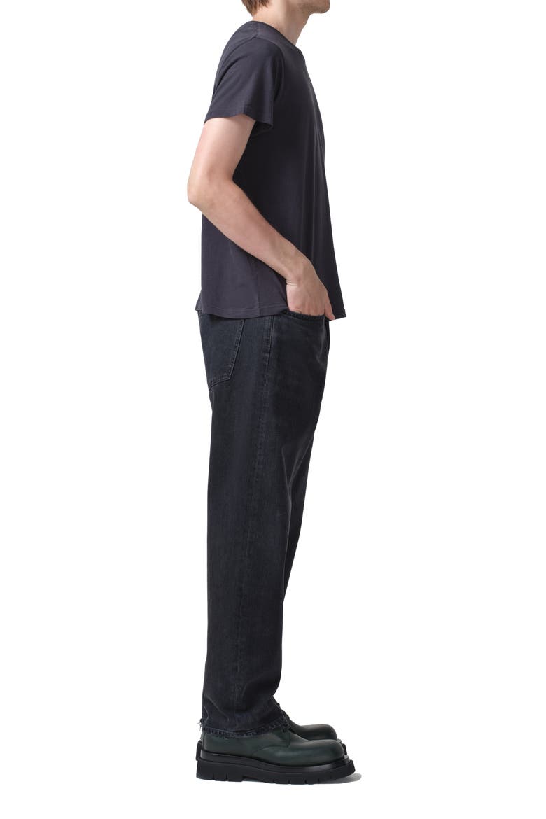 '90s Organic Cotton Straight Leg Baggy Jeans, Alternate, color, TAR (WASHED BLACK)