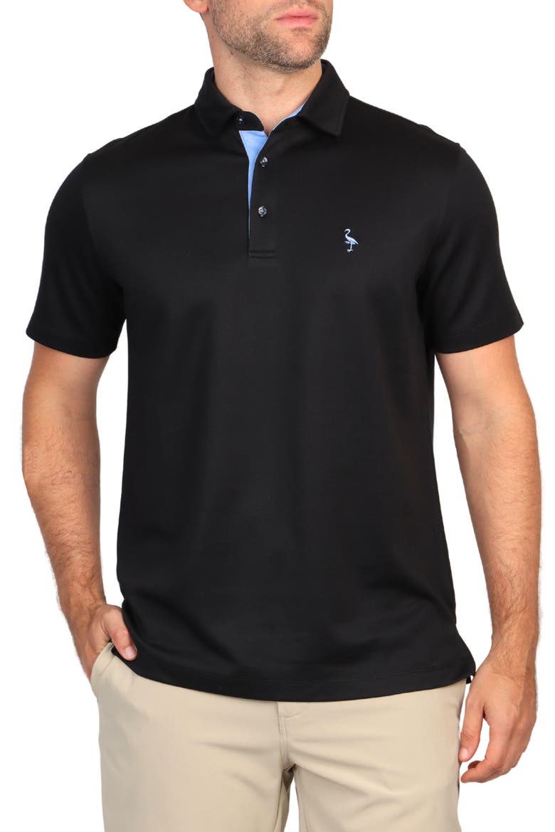 Solid Modal Blend Polo, Main, color, BLACK