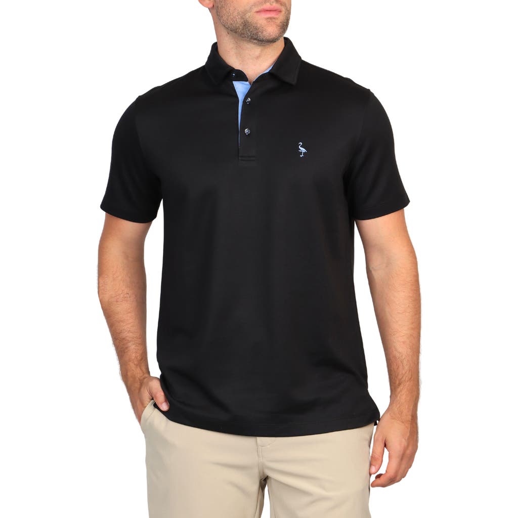 Tailorbyrd Solid Modal Blend Polo In Black