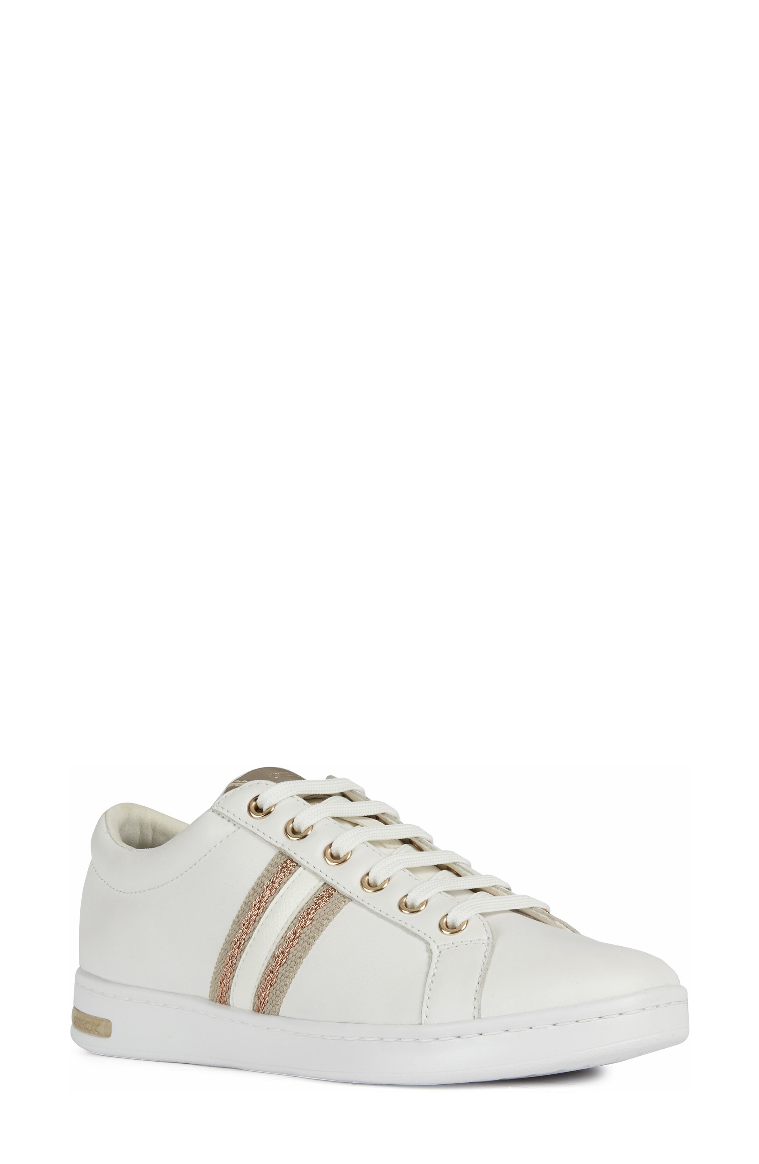 Jaysen Sneaker, Main, color, WHITE/ ROSE GOLD LEATHER