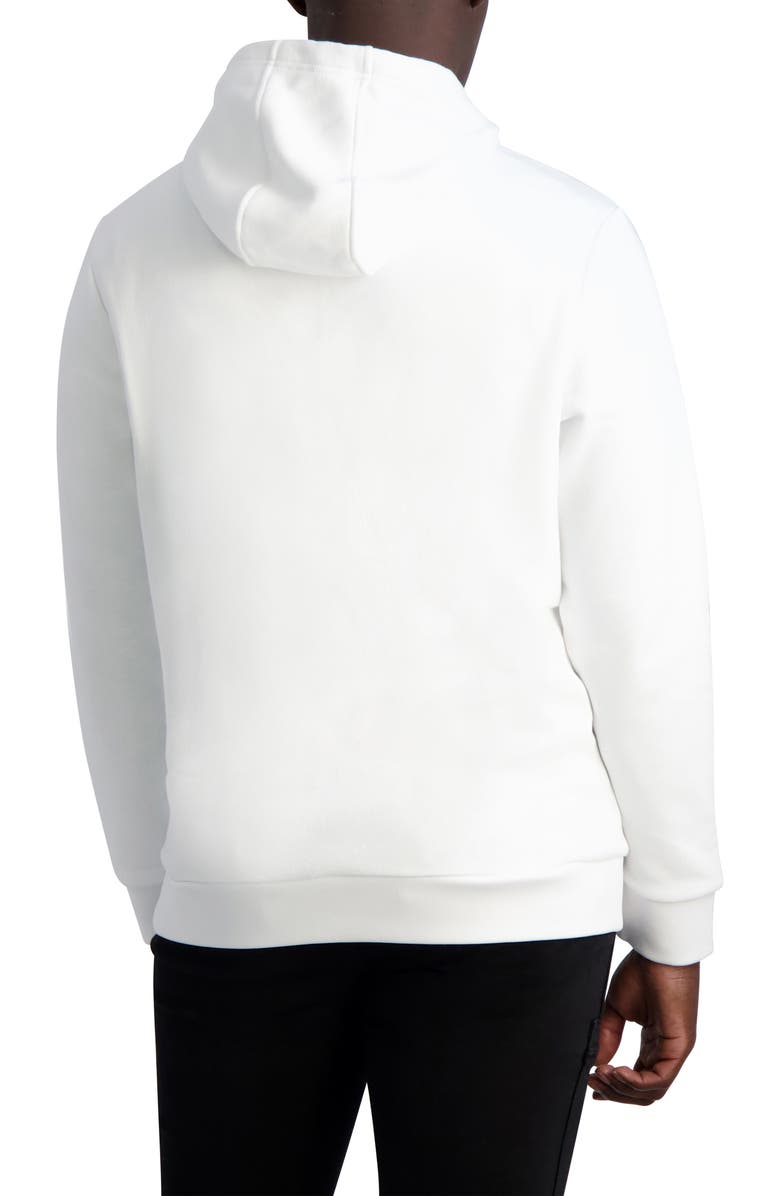 KARL LAGERFELD PARIS Kocktail Karl Graphic Hoodie, Alternate, color, White