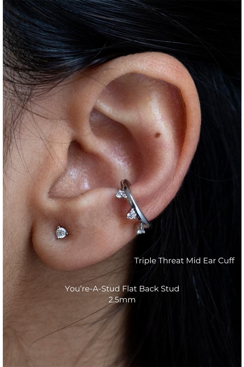 You're-a-Stud Flat Back Stud, Alternate, color, Yellow Gold
