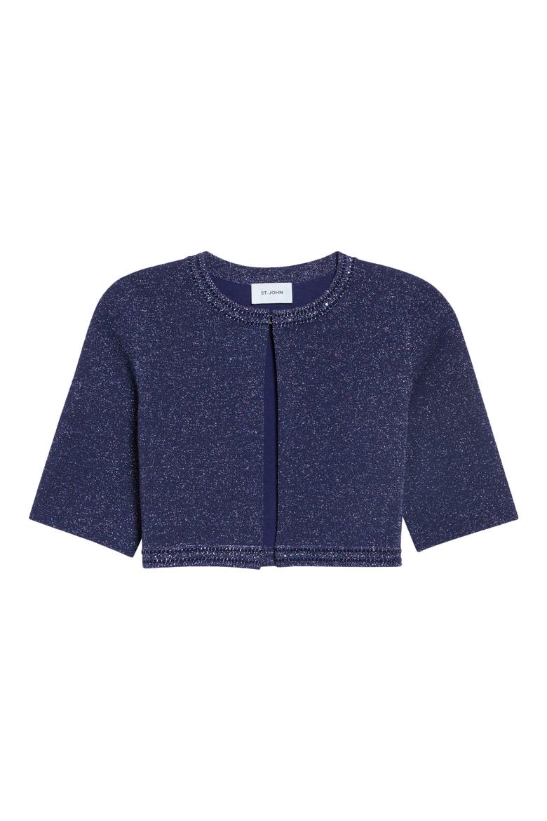Metallic Double Face Knit Jacket, Main, color, MIDNIGHT METALLIC MULTI
