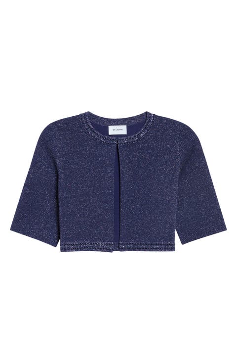 Metallic Double Face Knit Jacket