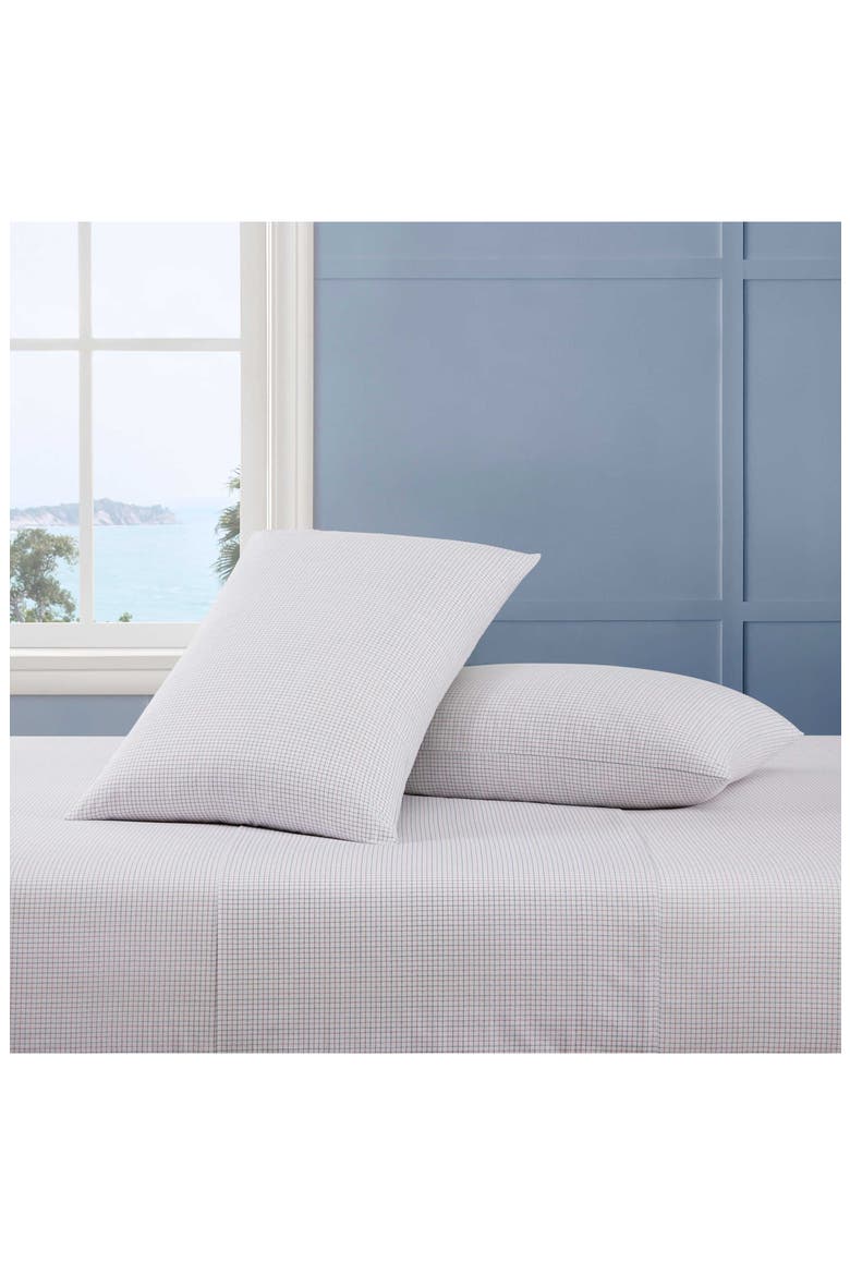 New England Plaid Cotton Sheet Set, Alternate, color, RED/ DEEP BLUE