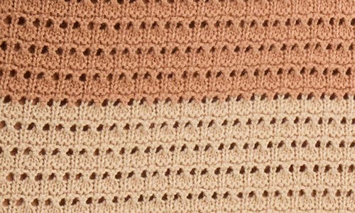 Rachel Rachel Roy Colorblock Open Knit Skirt In Macaroon Parchment Egret