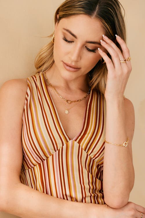 Mint & Lily Mint Paperclip Necklace In Gold