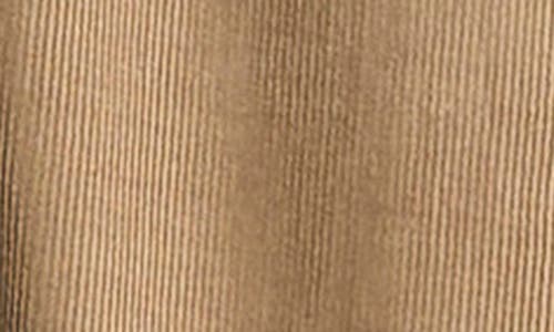 Vince Long Sleeve Button Front Corduroy Shirt In Brown