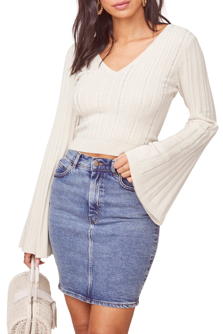 Voyage Crop Sweater, Main, color, WHITE
