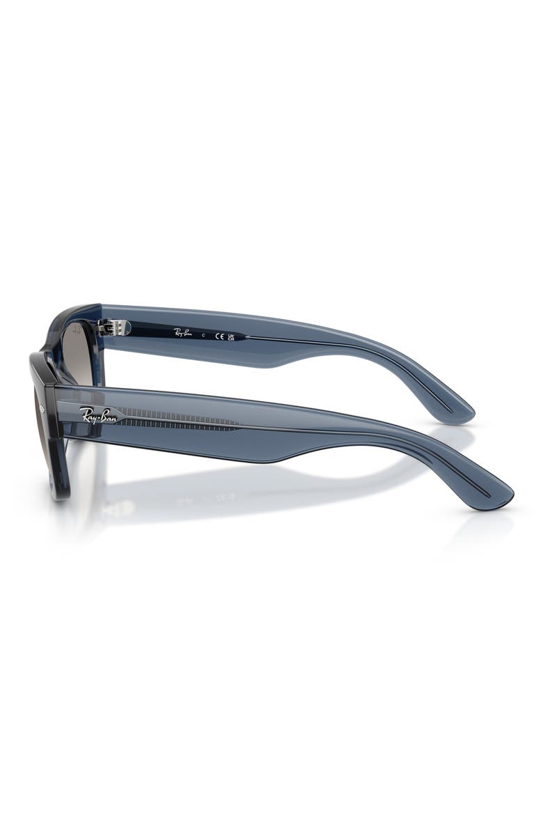Mega Wayfarer II 52mm Gradient Square Sunglasses, Alternate, color, DARK BLUE / CLEAR GREY