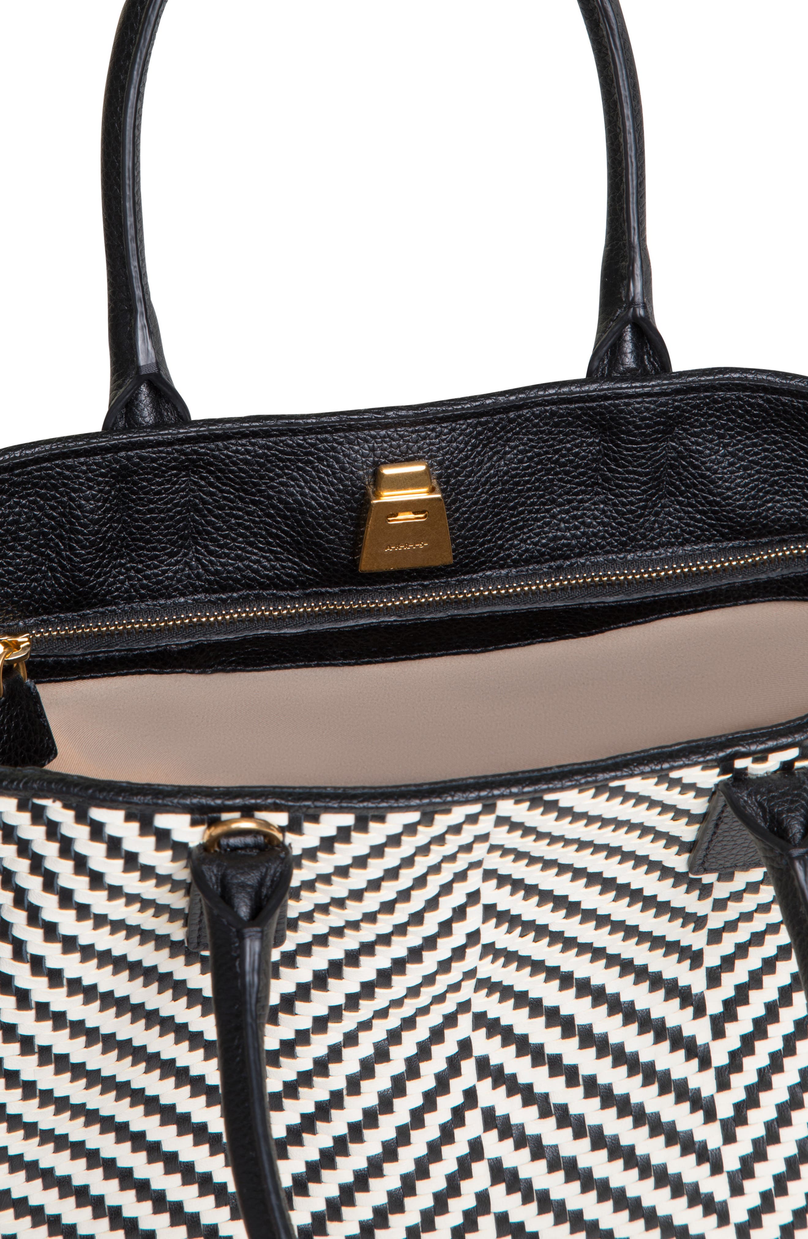 Akris Small Ai Woven Leather Shoulder Bag, Alternate, color, 