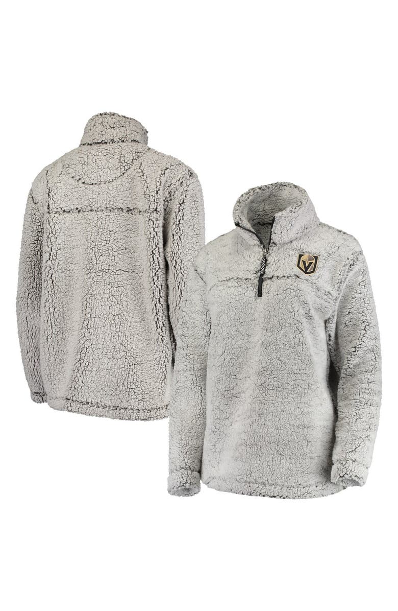 G-III 4HER BY CARL BANKS Women's G-III 4Her by Carl Banks Gray Vegas Golden Knights Sherpa Quarter-Zip Pullover Jacket, Main, color, Gray