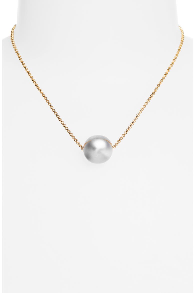 Orb Pendant Necklace, Alternate, color, DORE/ SILVER